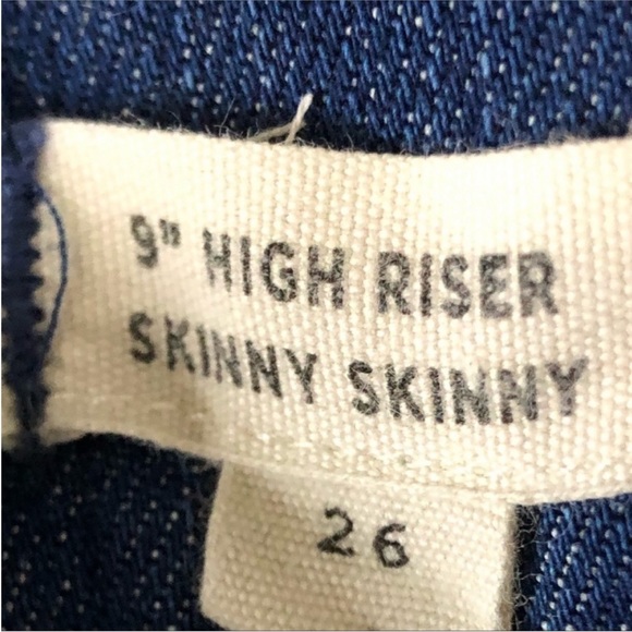 Madewell 9” High Riser Skinny Skinny Jeans Distressed with Fray Hem - Picture 6 of 11
